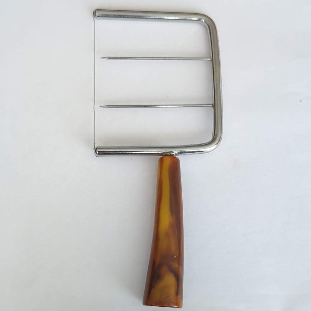 Vintage Schneider Cheese Cutter / Slicer with Tortoiseshell Bakelite Handle